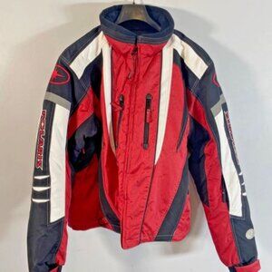 Pure Polaris Womens 2XL Snowmobile Sled Winter Jacket Pink Black White XXL VGood